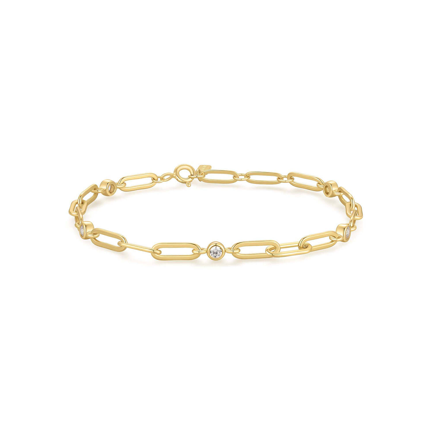  Reimaginer - Armbänder mit Stein - Silber / 14kt GP - Zirkonia - 19cm